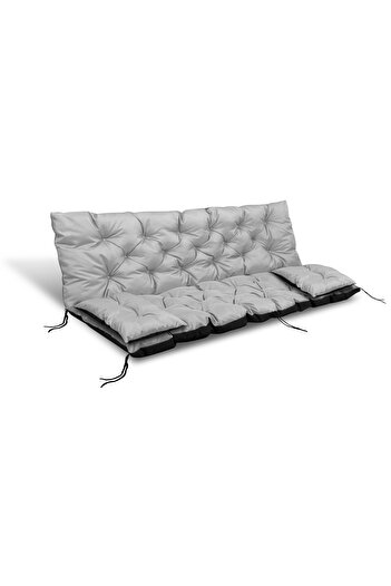 Autoalorria Garden cushion 150x60x50 cm + 2 cushions for swing bench waterproof light grey