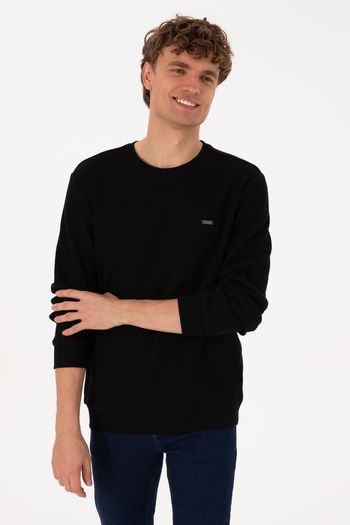 U.S. Polo Assn. Men's Black Sweatshirt 50316304-Vr046