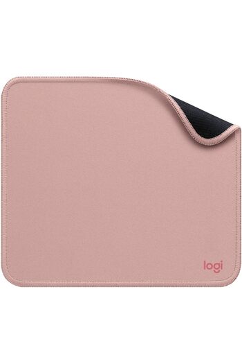 logitech Mouse Pad (Dark Rose, Polyester & Rubber, Pink)
