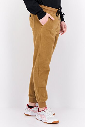 Calvin Klein Men Regular Fit Brand Logo Joggers Pant, Brown