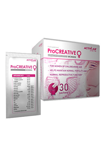 ACTİVLAB ProCreative Woman, 30 sachets, Citrus/Fruit flavour, fertility support for women