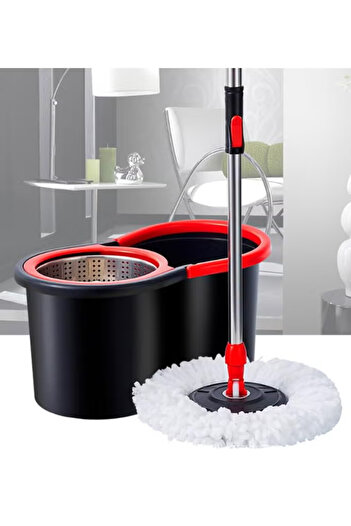 ULHYC 360 Degree Microfiber Spin Mop With BucketFor Floor Cleaning, Height Adjustable