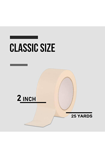 genric Hi-Stick Masking Tape 2 Inch x 25 Yards (6 Rolls Pack) – Strong Adhesive, No Residue, Clean Removal