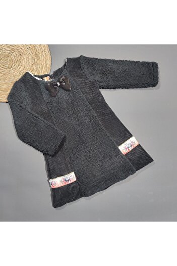 mj kids Lamb Velvet Girls' Dress with Wool Lining