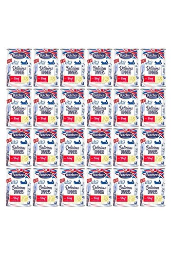 Other BUTCHER'S Delicious Dinners Chunks with beef in jelly - wet cat food - 24x400g