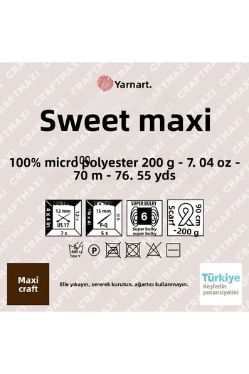 Yarnart Dolce Maxi - Βελούδινο Χειροποίητο Νήμα Πλεξίματος Μπλε-777