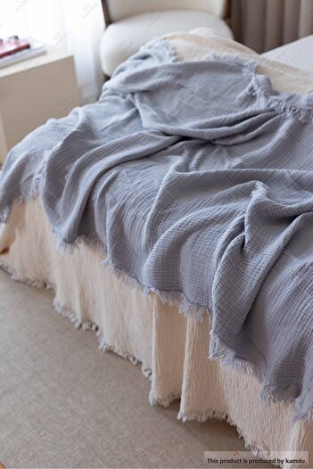 serelya 100X200 cm Muslin Cotton Bed Runner - Single Bedspread