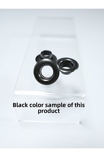 Klinkshop Size 18 Eyelet Hammer Application Apparatus and 25 Pieces 4mm Black Eyelet Kit - Stainless Brass