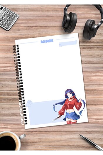 mertfigur Miside Mita Anime Spiral Notebook A5 (50 Sheets)
