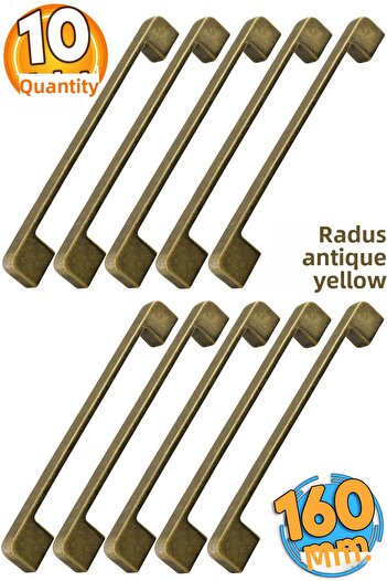 Badem10 Radus Antique Antique Galben 160 Mm Mobilier Metal Bucătărie Sertar Dulap Mâner Mâner 10 Bucăți