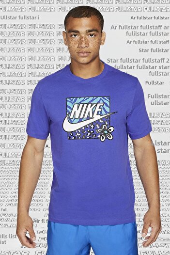 Nike Αθλητικά ρούχα Υψηλή καλοκαιρινή γραφική κοντομάνικη μπλούζα μωβ μωβ Unisex μπλουζάκι