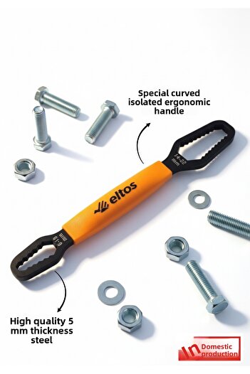ELDİPA 6-22mm Multi Wrench - 5mm Steel Professional Wrench with Ergonomic Insulated Handle - Set