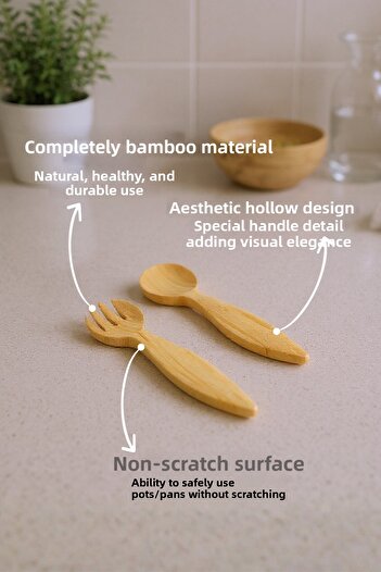 Bambum Kuno 2-Piece Fork and Spoon Set