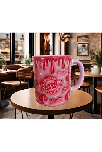 Mugs and love BARBIE baskı hediyelik kaliteli porselen kupa
