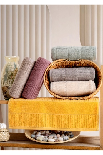 Nurpak Karya - 6 Pieces 100% Cotton Towels, 50cm X 90cm