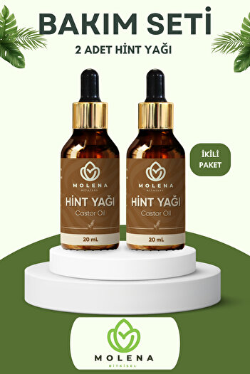 MOLENA BİTKİSEL Hint Yağı Bakım Seti - 2 x 20 ml - Genel Bakım Seti