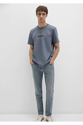 Mavi Black Printed Navy Blue T-Shirt Regular Fit / Regular Cut 0613042-80776