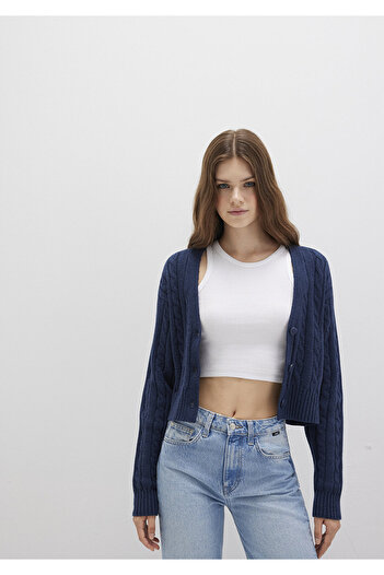 Mavi Düğmeli Lacivert Hırka Regular Fit / Normal Kesim 1710576-70488