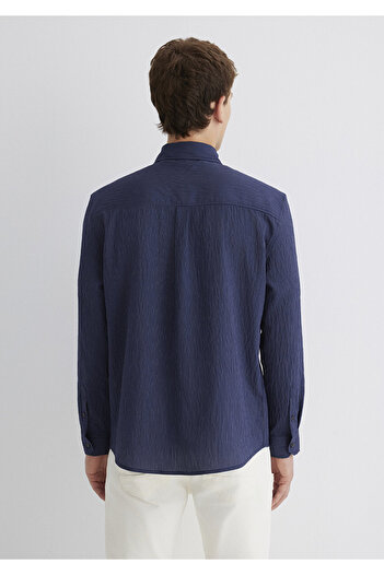 Mavi Lacivert Tencel TM Modal Gömlek Regular Fit / Normal Kesim 0211625-70490
