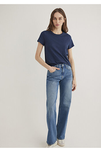 Mavi Navy Blue Basic T-Shirt Regular Fit 1613075 -70487