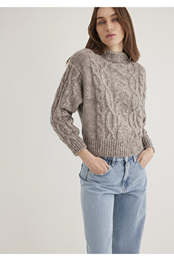 Mavi Kahverengi Kazak Regular Fit / Normal Kesim 1710580-70336