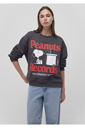 Mavi Snoopy Baskılı Antrasit Sweatshirt 1S10257-70087