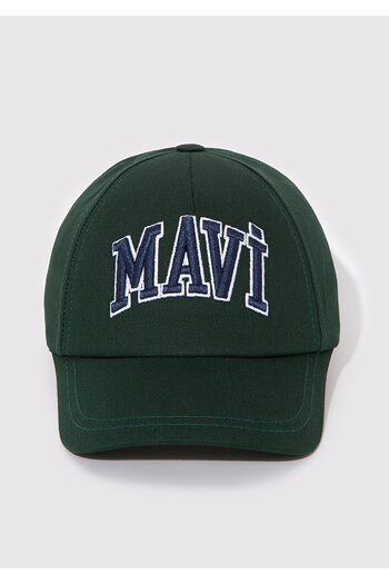Mavi Logo Baskılı Yeşil Şapka 6910000-81962