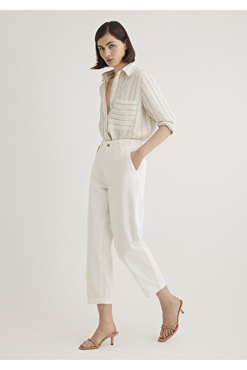 Mavi Off-white Women's Woven Trousers - M 1010649