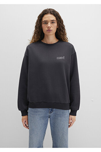 Mavi Logo Baskılı Antrasit Sweatshirt 1611656-82185