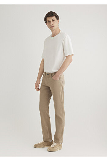 Mavi Hunter Koyu Bej Comfort Gabardin Pantolon 0020232492