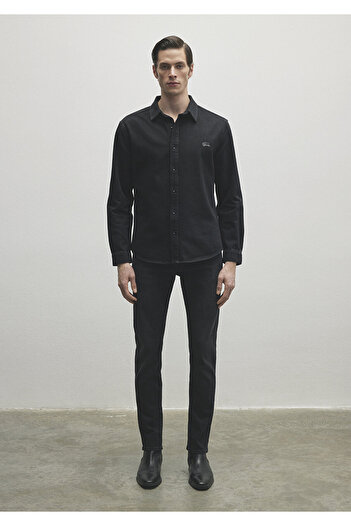 Mavi Roy Lux Чорна антрацитова джинсова сорочка Slim Fit / вузький крій 0210496-82410