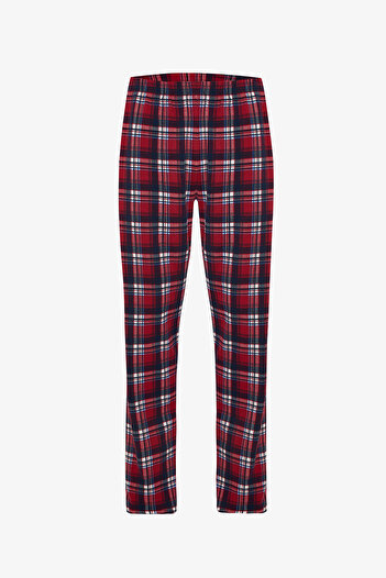 Penti Ekoseli Erkek Bisiklet Yaka Cepli Pijama Takımı
