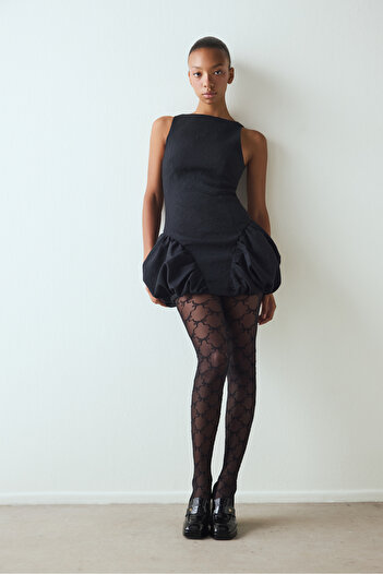 Penti Black Scarlet Ribbon Pantyhose