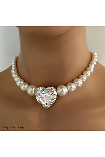 Crystal-Fashion® Colier Perle Inima Patricia