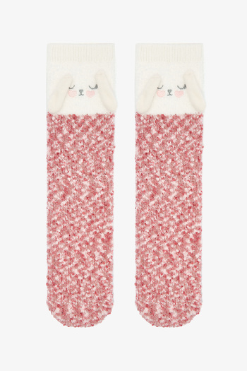 Penti Knochenweiß Sleepy Bunny Rabbit bestickte Sockenbooties