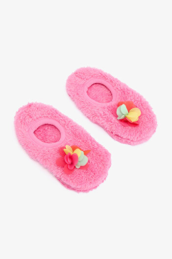 Penti Pembe Kız Çocuk Pretty Nakışlı Tokalı Kaymaz Tabanlı Ev Patiği