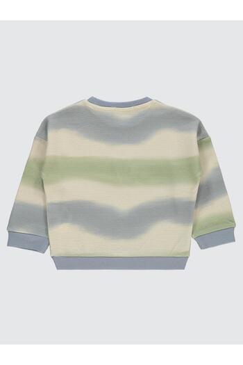 Civil Boys Dalgalı Çizgi Desenli 2-5 Yaş Sweatshirt - Mavi5-6 Yaş