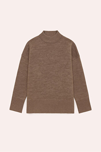Touché Privé VERTICAL COLLAR BASIC KNITWEAR SWEATER