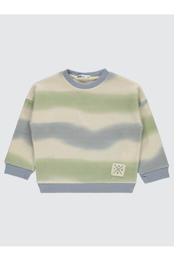 Civil Boys Dalgalı Çizgi Desenli 2-5 Yaş Sweatshirt - Mavi5-6 Yaş