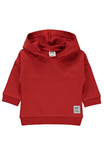Civil Baby Civil Arma Etiketli 6-18 Ay Sweatshirt - Kırmızı 6-9 Ay