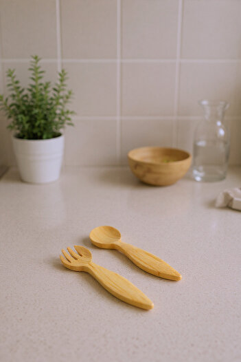 Bambum Kuno 2-Piece Fork and Spoon Set