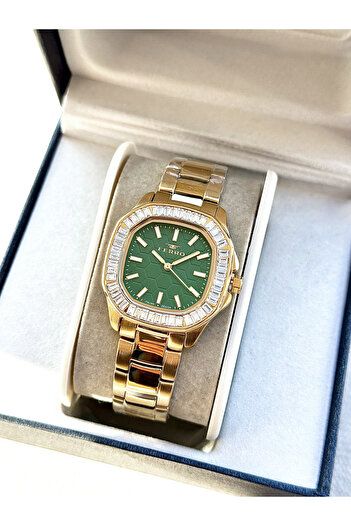 FERRO Yellow and Silver Steel Band Women's Wristwatch Fl43008A-D6 3Atm Water Resistant 2 Years Warranty