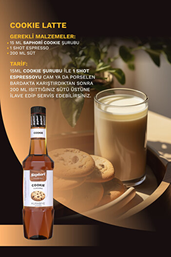 Saphori 4 Lü Kahve Şurubu Seti Karamel, Vanilya, Cookie, Toffee Nut Kokteyl Şurubu 4X 700 ML