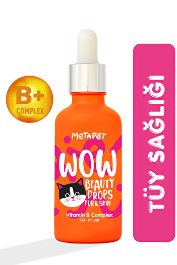 Metapet Tüy Döken Kedilere - Biotin Sağlığı Damlası, Dökülmesi Engelleyici Önleyici, Tüy Dökme Için Vitamini