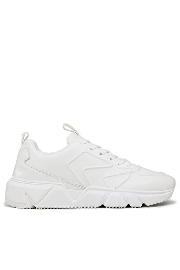 Calvin Klein Erkek Bağcıklı Marka Logolu Spor Stil Beyaz Sneaker Hm0hm00995-0k4