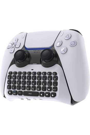 Timebox Tastatură wireless pentru PS5/PS5 Pro, Gamepad Chatpad, Bluetooth 3.0, portabilă cu difuzor integrat