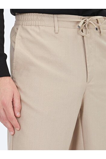 Kip Vizon Düz Dokuma Jogging Fit Casual Pantolon