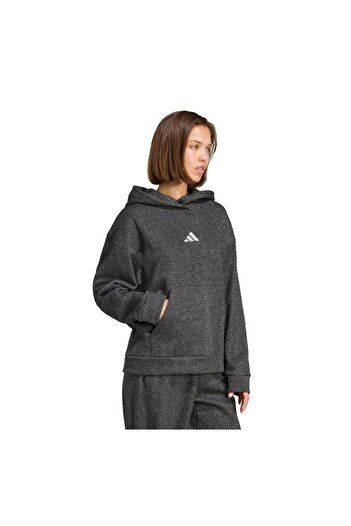 adidas Jx4346-K W All Szn Hl Hd Women's Sweatshirt Anthracite