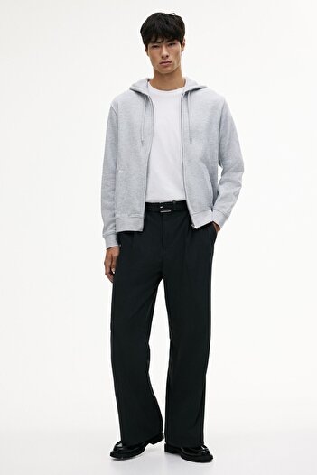 H&M Regular Fit Kapüşonlu ve Fermuarlı Üst