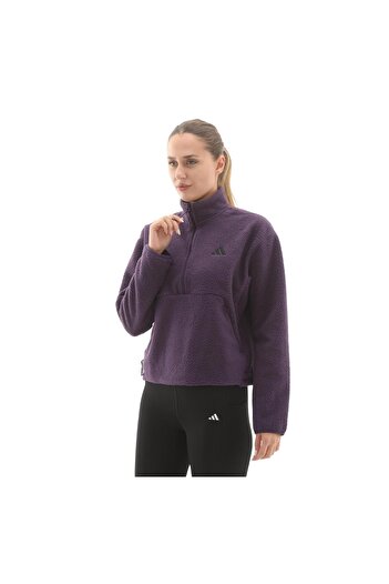adidas Jv7137-K W Ct Fleece Hz Women's Sweatshirt Purple
